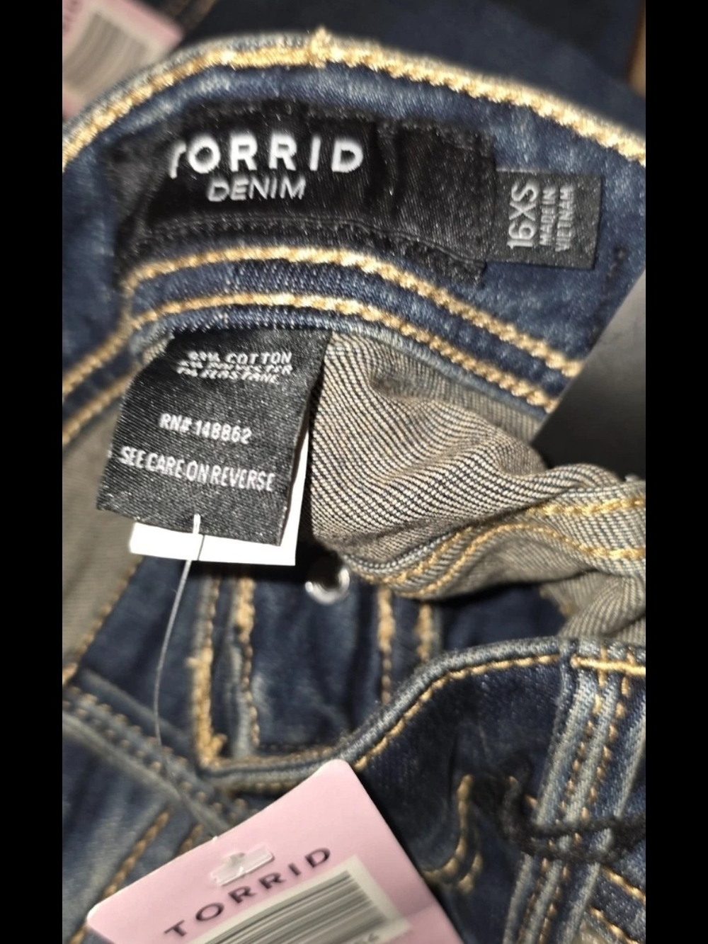 NWT Torrid Women’s Plus Size 16 Short Skinny Jeans Blue Medium Wash Stretch 5Pkt - Picture 3 of 5